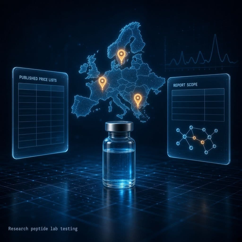 Which European labs test research peptides, and what do they cost?