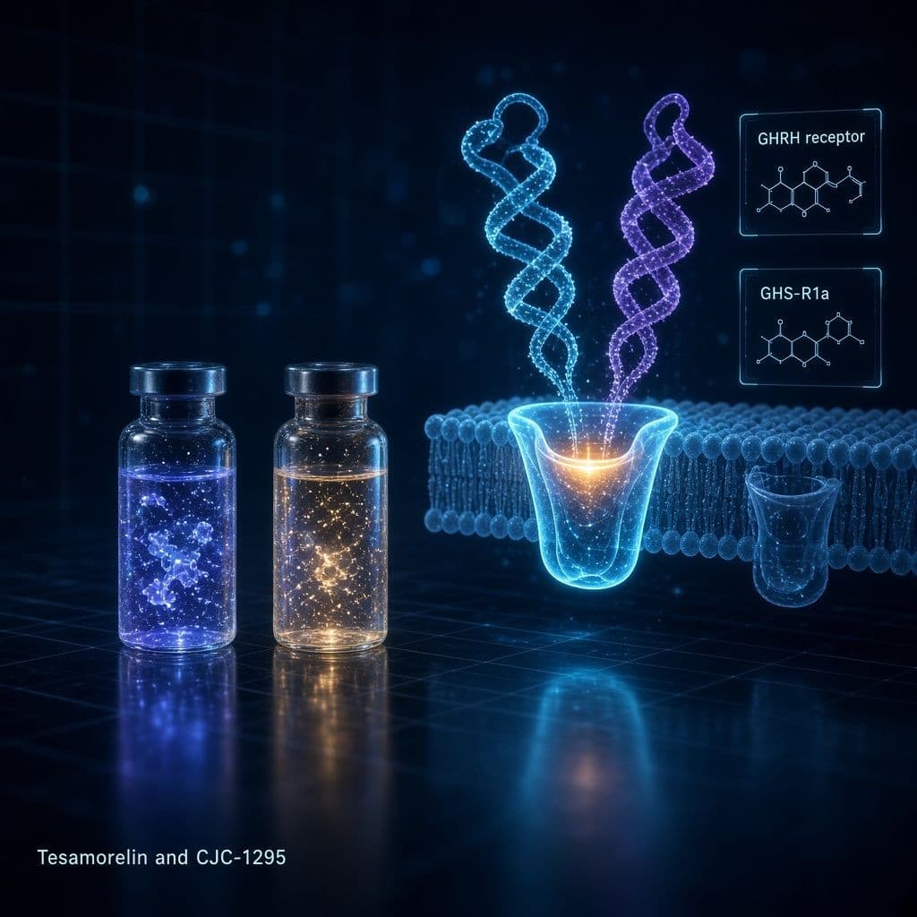 Tesamorelin and CJC-1295: same receptor, different molecules
