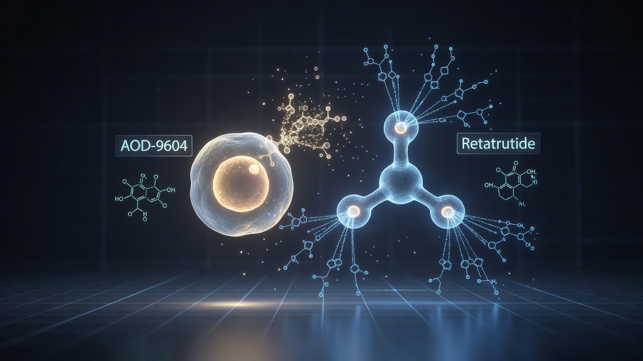 AOD-9604 vs. Retatrutide: zwei Mechanismen, ein Forschungsziel Fettverlust