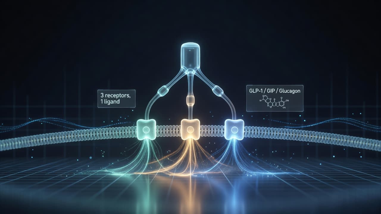 GLP-1, GIP a glukagon: Triple agoniste v peptidovem vyzkumu