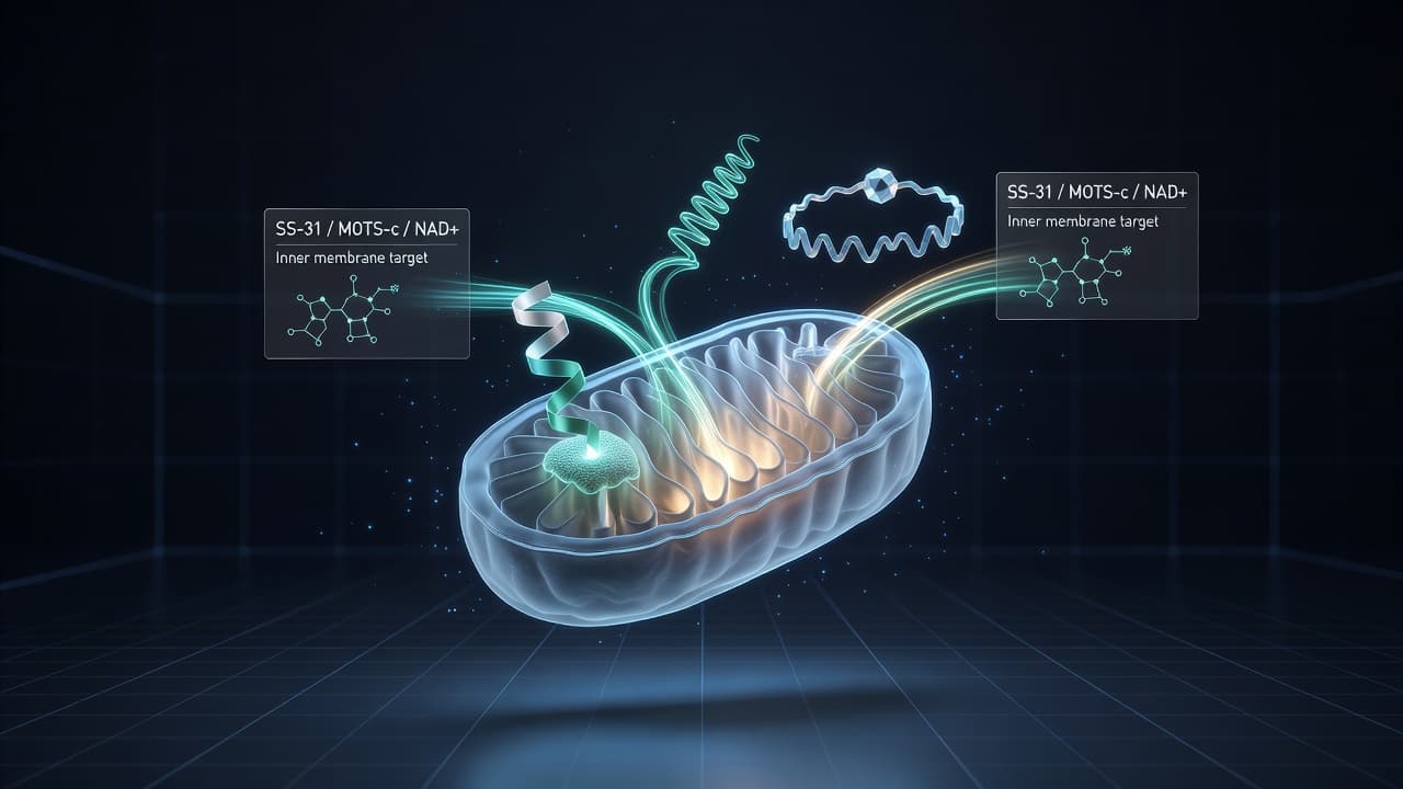 Mitochondriale Wirkstoffe im Vergleich: SS-31 vs MOTS-c vs NAD+