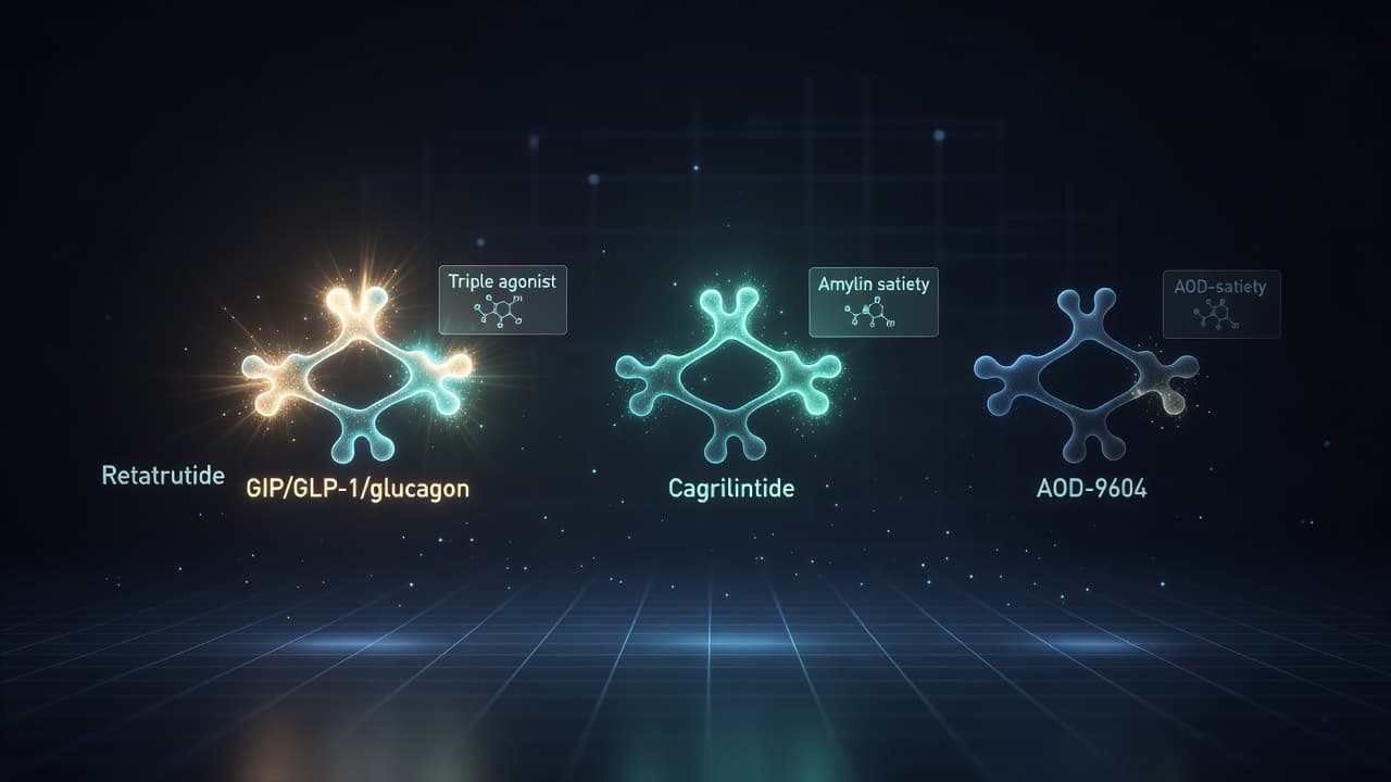 Retatrutide vs Cagrilintide vs AOD-9604: Welches Stoffwechsel-Peptid für dein Forschungsziel?