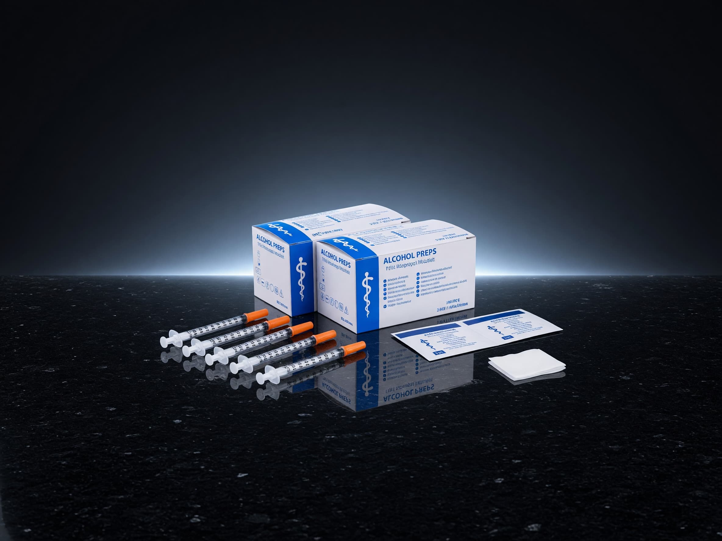Laboratorní dávkovací stříkačka + čisticí ubrousky, sada (1 ml 31G)